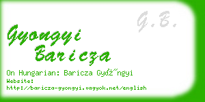 gyongyi baricza business card